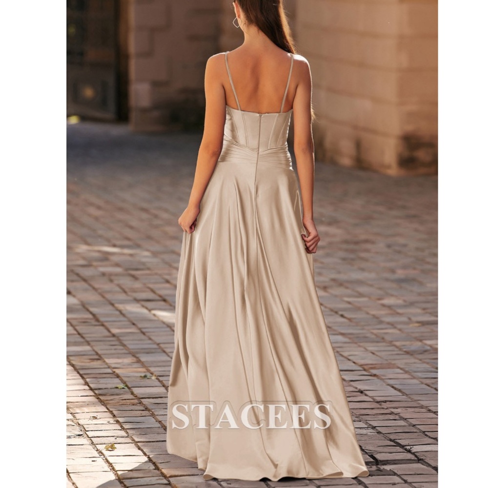 Stacees champagne Evening Gown/Prom dress - Picture 3 of 11